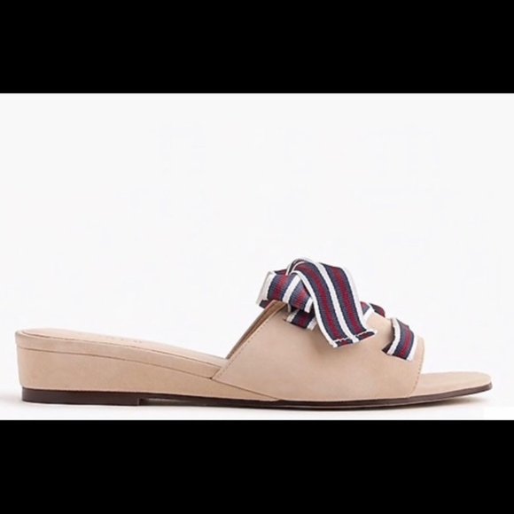 NWT J. Crew Lace-up Bow Mini wedges (Sz 6.5) - Picture 2 of 7
